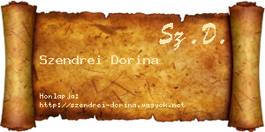 Szendrei Dorina névjegykártya